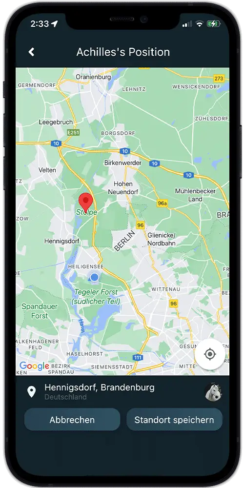 fruktan standort festlegen warnung