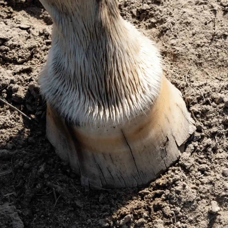 Hoof cracks (sand/grass/horizontal cracks) result from trauma, the enviroment, poor hoof care, injuries, or nutritional deficiencies.