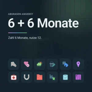 Abgrasen-Angebot: 6 + 6 Monate Premium